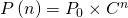 P\left(n\right) = P_0\times C^n