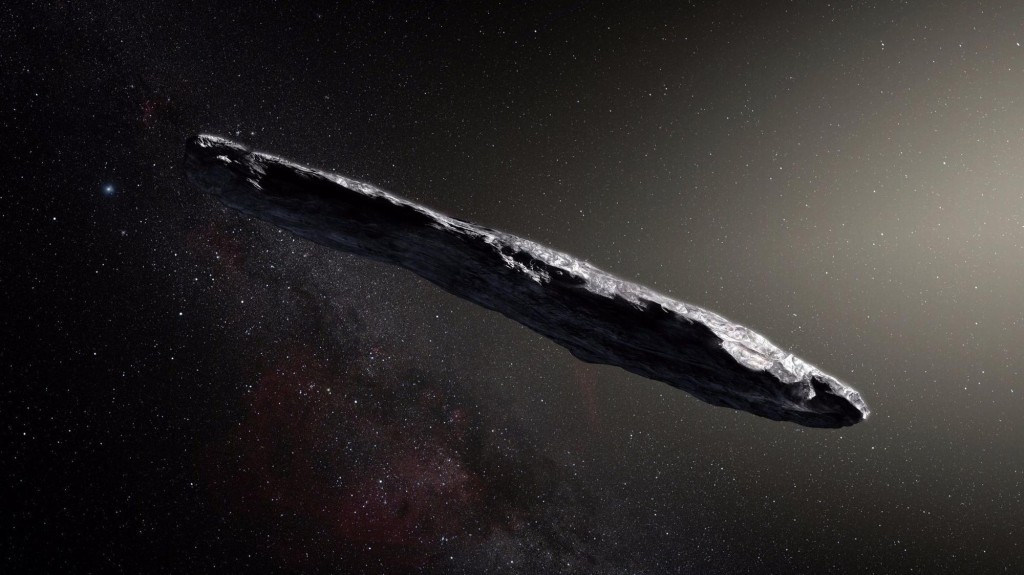 'Oumuamua! ESO / M. Kornmesser vizualizacija