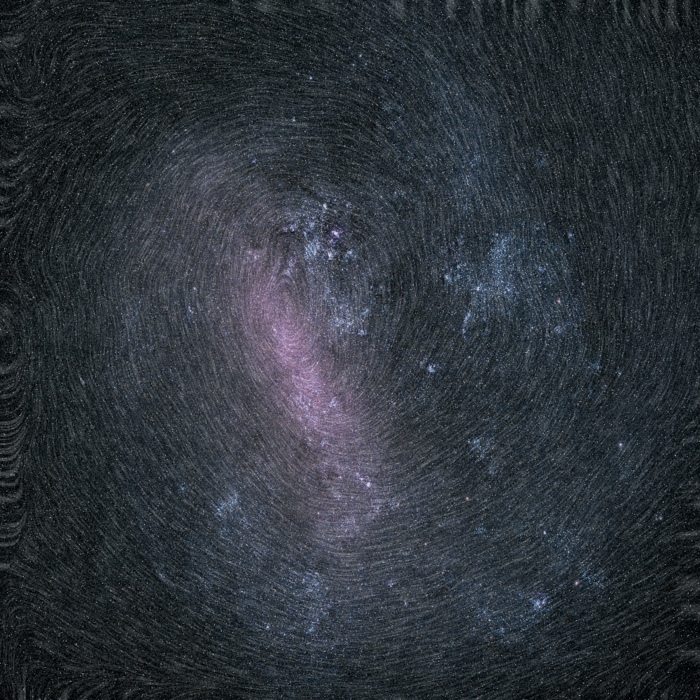 Didžiojo Magelano debesies žvaigždžių judėjimas. (c) ESA/Gaia/DPAC