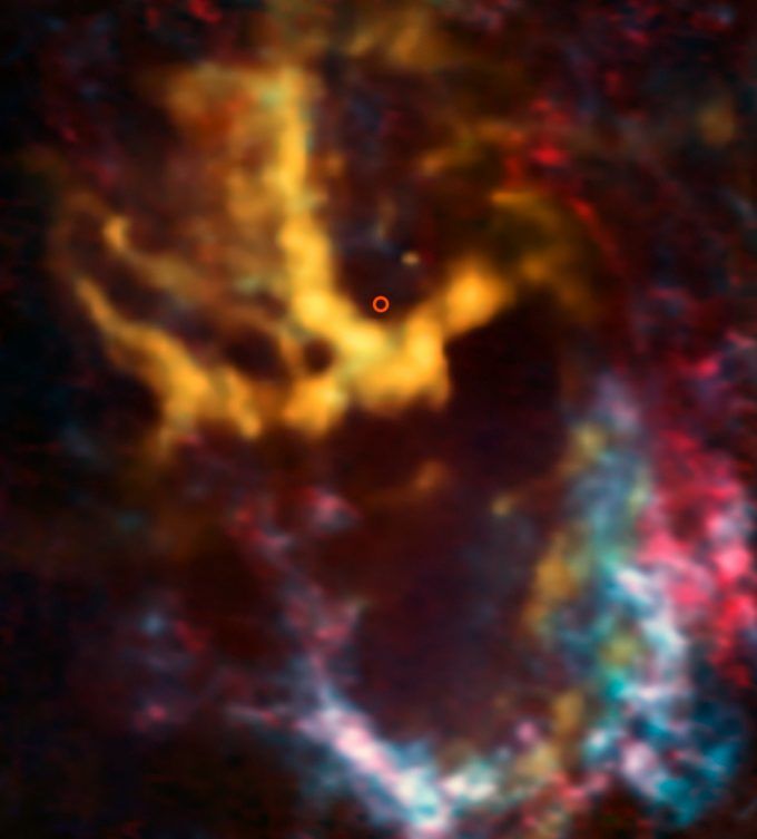 Paukščių Tako centras. Šaltinis: ALMA (ESO/NAOJ/NRAO)/ J. R. Goicoechea (Instituto de Física Fundamental, CSIC, Ispanija)
