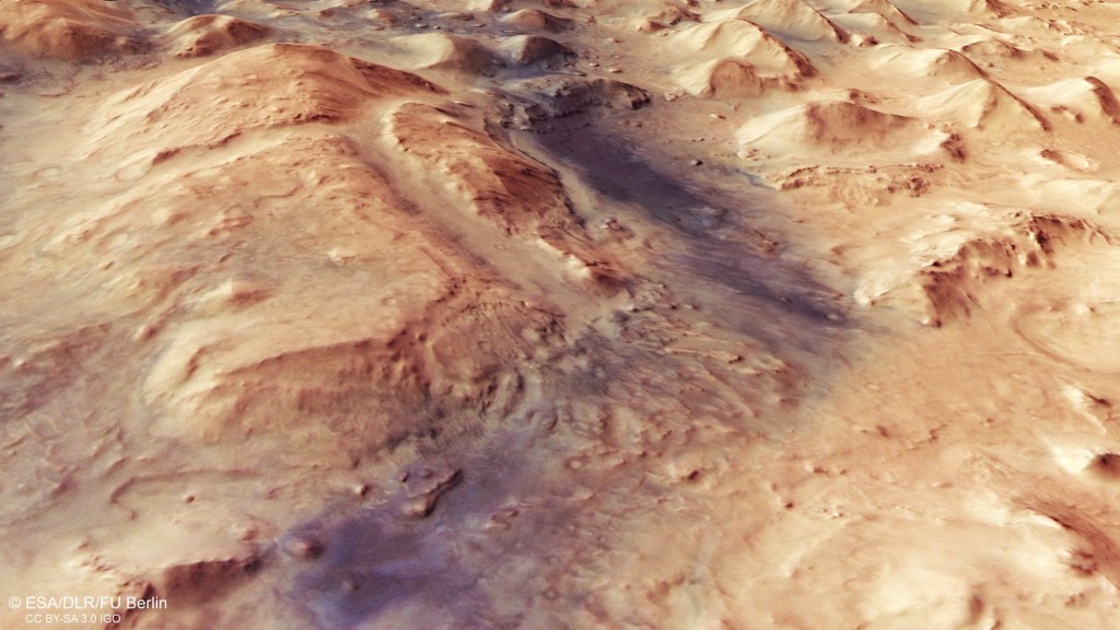 Nili gūbriai Marse. Mars Express orbitinio zondo nuotraukų montažas. Šaltinis: ESA/DLR/FU Berlin
